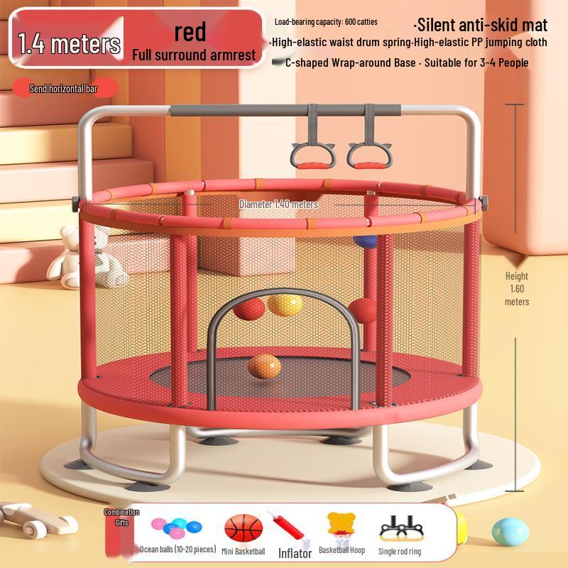 TLXT Kids Indoor Trampoline with Safety Net