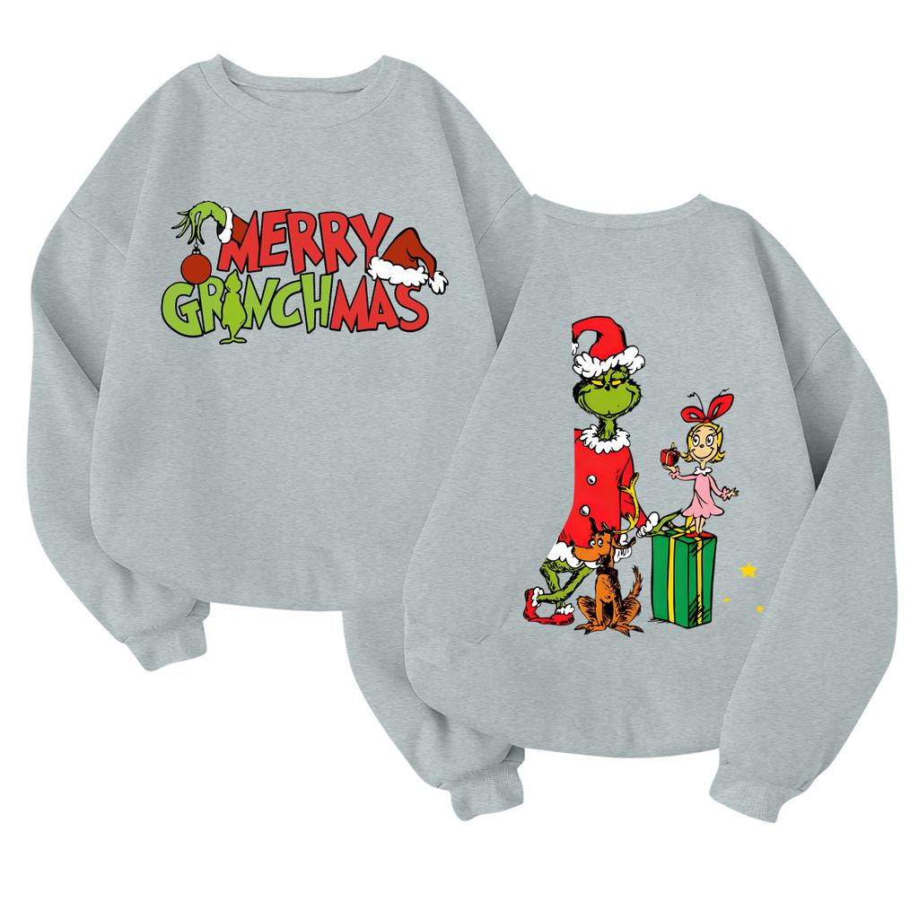 Children's Fashionable Lightweight Long-sleeved Round Neck Pullover With Pockets Printed Pullover