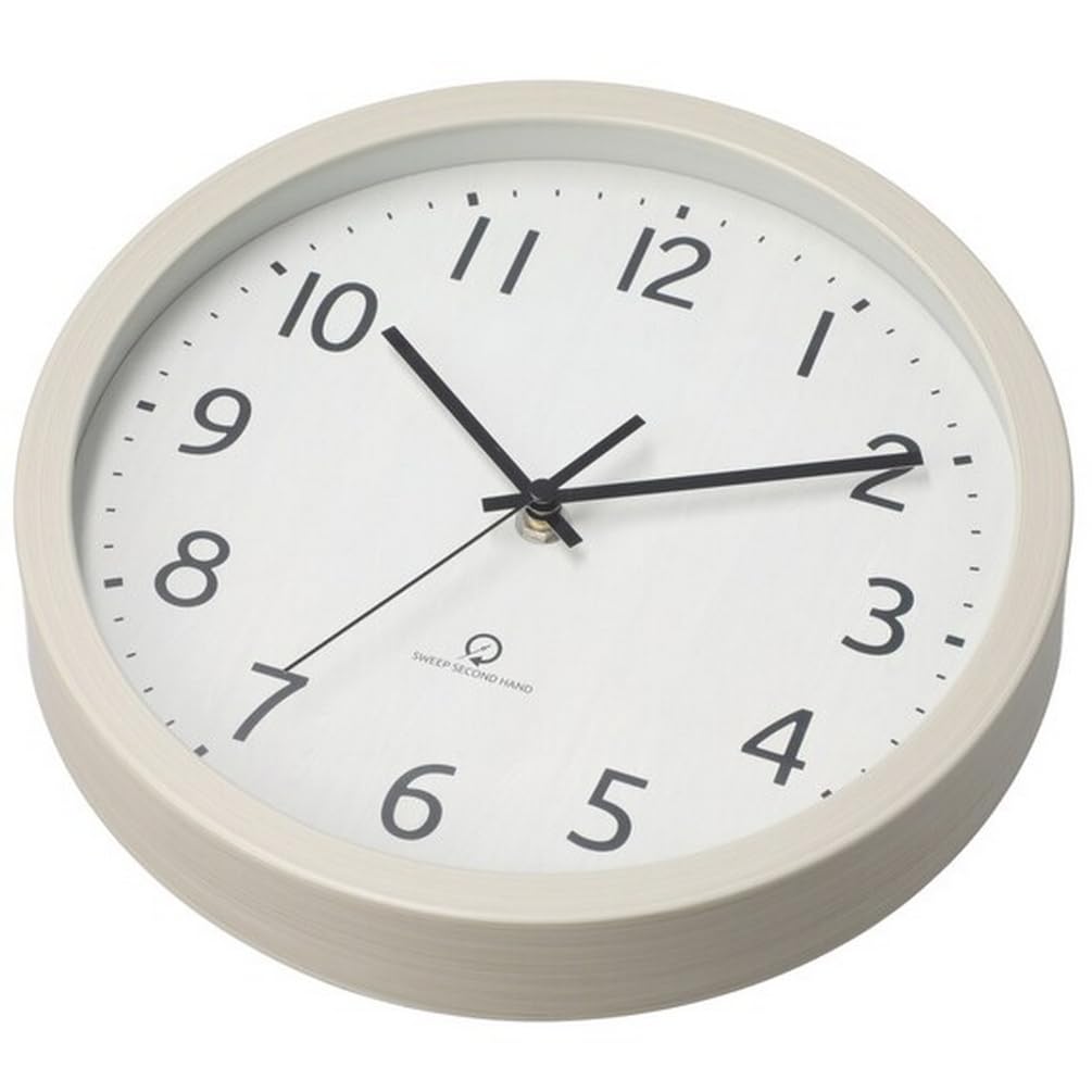 NITORI Silent Second Hand Clock SW 001FR Diameter 26cm White Wash 8172745 Wall/Desk