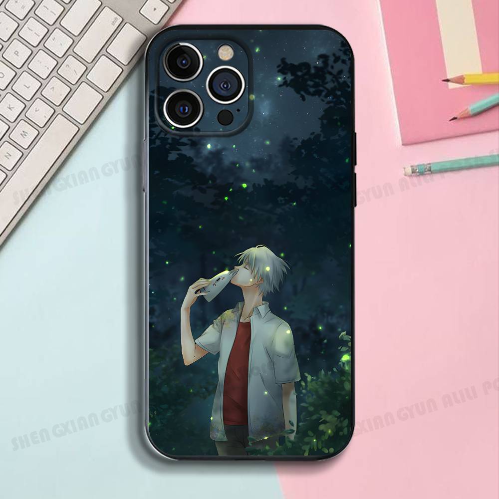 

Cartoon Hotaru Gin Black Phone Case For IPhone 17 16 15 14 13 12 13 12 11 Pro Max Plus XS XR Silicone Soft Back Cover iPhone17promax