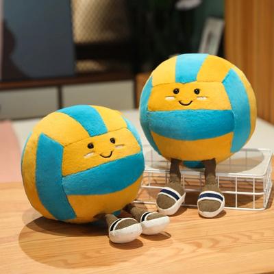 Cute Volleyball Ball Plush Toy Simulation Volleyball Props Pillow Accompany Kids Soft Birthday Gifts Room Decoration