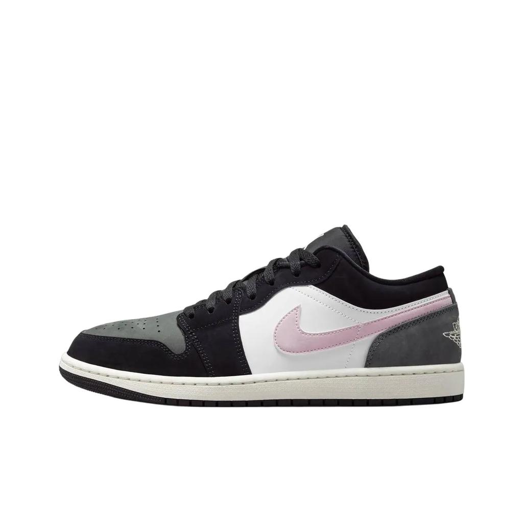 Jordan Air Jordan 1 Black Pink Toes Abrasion Resistant Low top Vintage Basketball Shoes Men's Black Pink II3788-003(Team2267-)