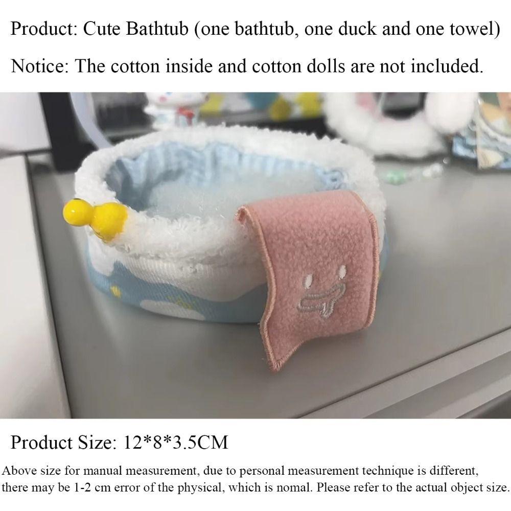 Desktop Decoration Doll Sleeping Bag Scene Decor 10cm Doll Bathtub Cotton Doll Bathtub  Photo Props
