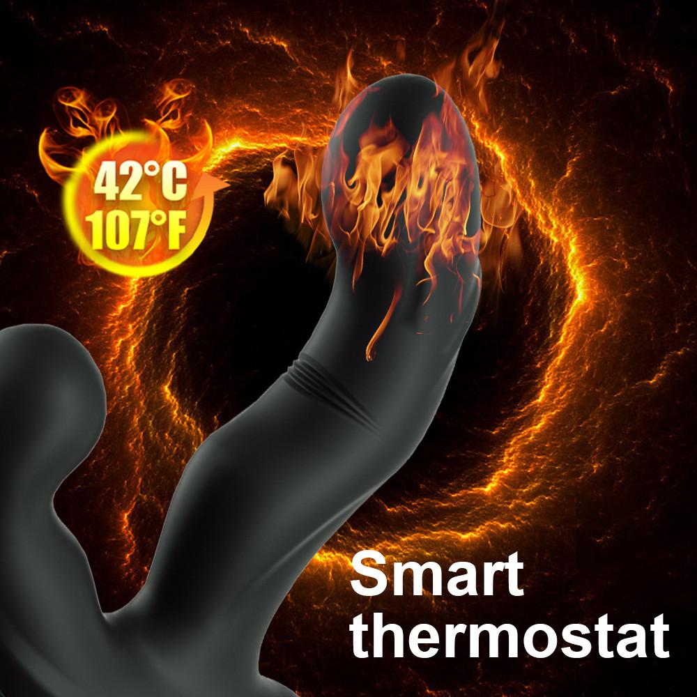 3 In 1 Male Prostate Massager Wiggle Heating Anal Plug Sex Toys for Men Masturbation G Spot Stimulation Wireless Dildo Vibrator