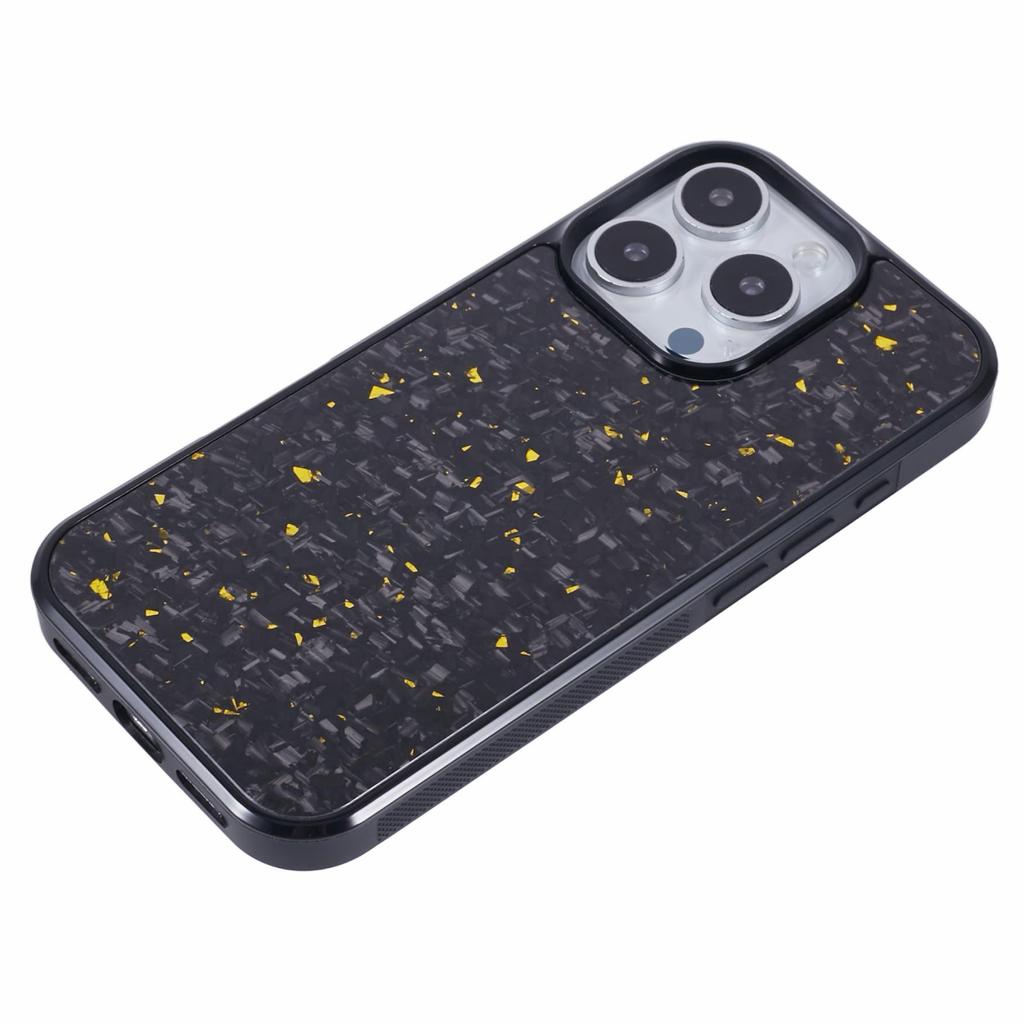 For iPhone 16 Pro Magnetic Case Forged Texture Aramid Fiber+TPU Anti-Slip Phone Cover