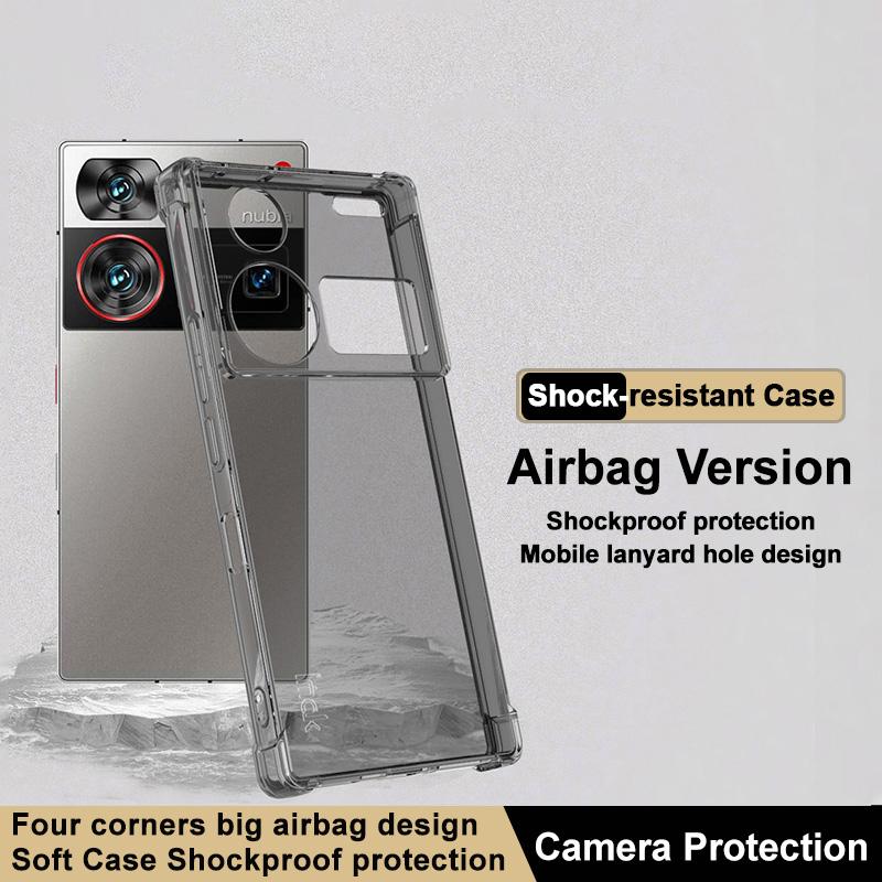 

IMAK TPU Case for ZTE nubia Z60 Ultra Anti-drop Phone Cover Airbag Protection Transparent Black