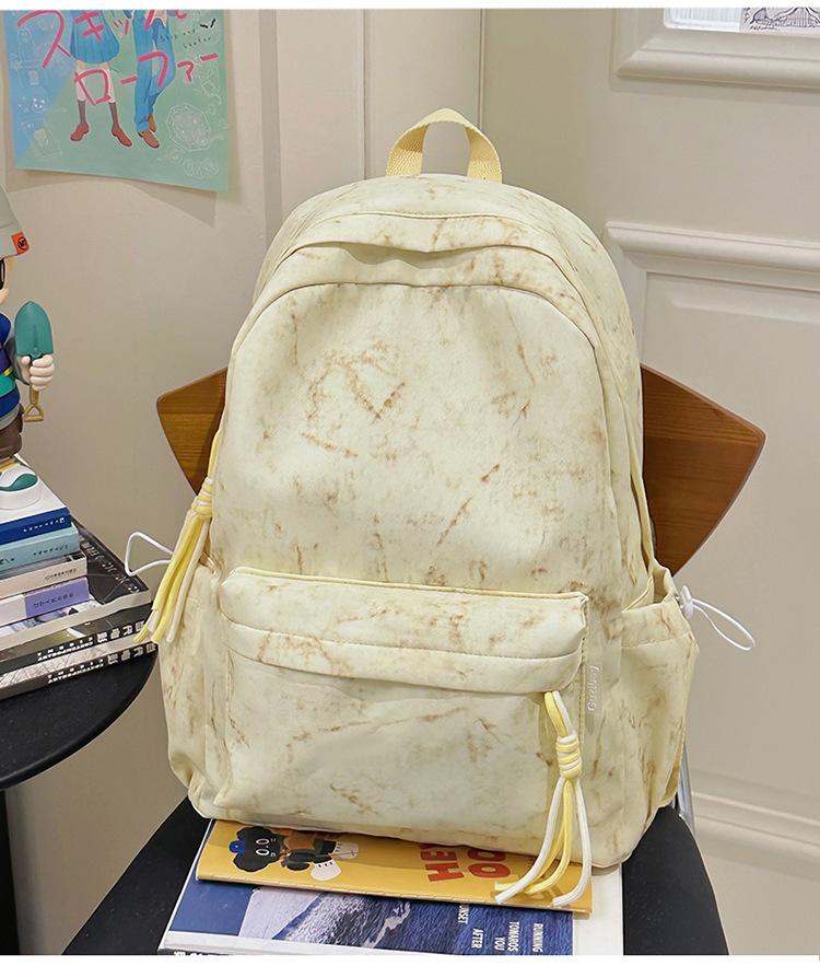 School bag summer new Mori high-value college student school bag fresh tie-dye versatile backpack casual simple shoulder bag