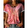 Fashion Women Retro Creative Geometric Lines Print T Shirt Funny Casual O-neck Short Sleeves T-shirt Summer Female Tee Shirt