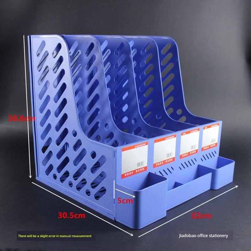 New Arrival Creative 4 Grid Hanaper A4 Folder Storage Seat File Holder Bookshelf Office Stationery Storage Rack Quadruple