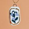 Hand-Painted Printed Necklace, Dripping Oil Flower Gold Pattern Pendant, Artistic Style, Niche Women'S Tide Neck Chain.