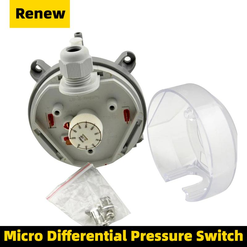 Air Differential Pressure Switch 20-200Pa Adjustable Micro- Pressure Air Switch