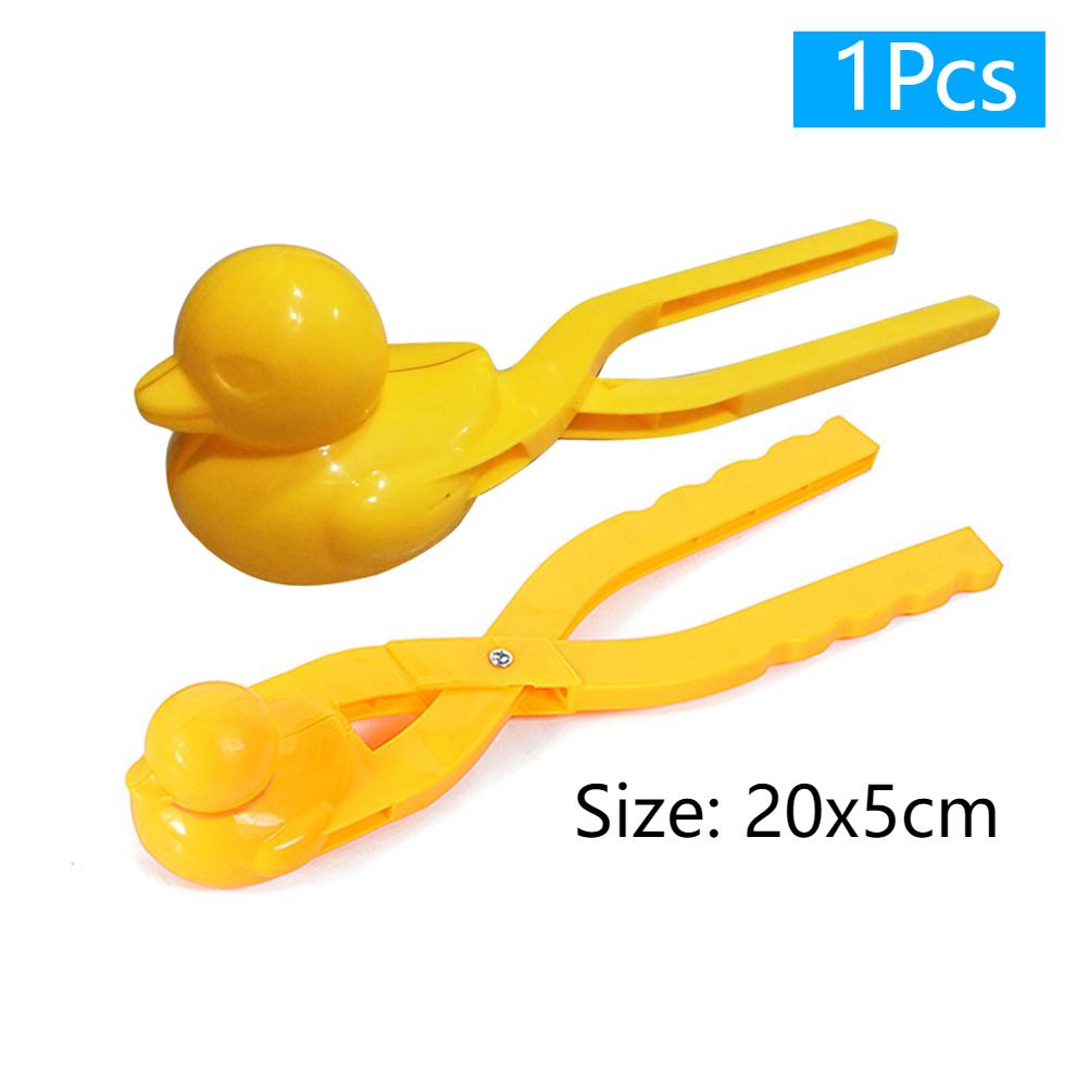 1/4Pcs Snowball Maker Clip For Kids Adult Heart Snowflake Duck Shape Clip Tongs for Outdoor Sand Snow Ball Mold Toys Sports Toys