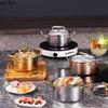 Thickened 304 Stainless Steel Pot Small Hotpot Dual Purpose Boiling Pot Saucepan Soup Pots Kitchen Supplies Stock Pots Cookware