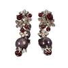 Earrings Temperament Flower Diamond Purple Stone Light Luxury Ear Shot Fashion Design Earrings