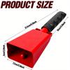 Iron Cowbell with Handle Hand Percussion Cowbells Red White Cow Bells Cheering Bell Atmosphere of The Group