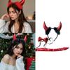 Halloween Devil Cosplay Accessories Devil Headband Devil Tail Bowtie for Women Masquerade Christmas Halloween Role Play
