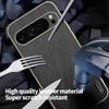 Stripe Thread Texture Leather Back Plating Case For Google Pixel 10 9 9a 8 7 6 Pro Anti Fingerprint Slide Camera Protector Shell