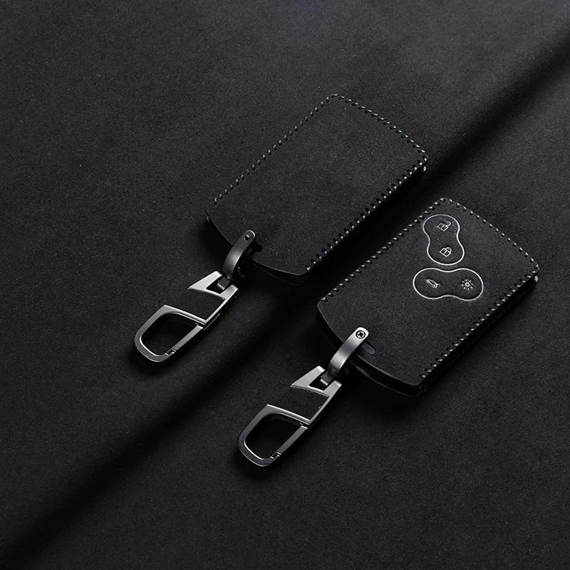 Leren Auto Sleutelhoesje Voor Renault Kadjar Captur Clio Megane 2 3 4 Rs Koleos Logan Scenic Duster Kaarthouder Sleutelhanger Accessoires