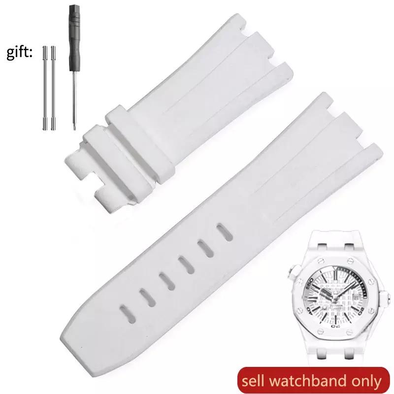 Watch Band Silicone Men's 28mm for AP Audemars and Piguet Royal Oak Offshore 15400 15703 26471 26474 15703 15706 Watch Strap