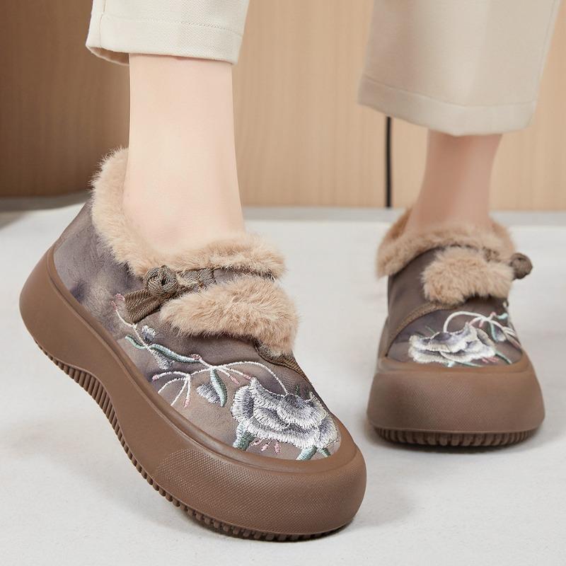 Women's Shoes, Thickened Shoes, One-foot Shoes, Cotton Shoes, Fleece Shoes On Top, Snow Boots