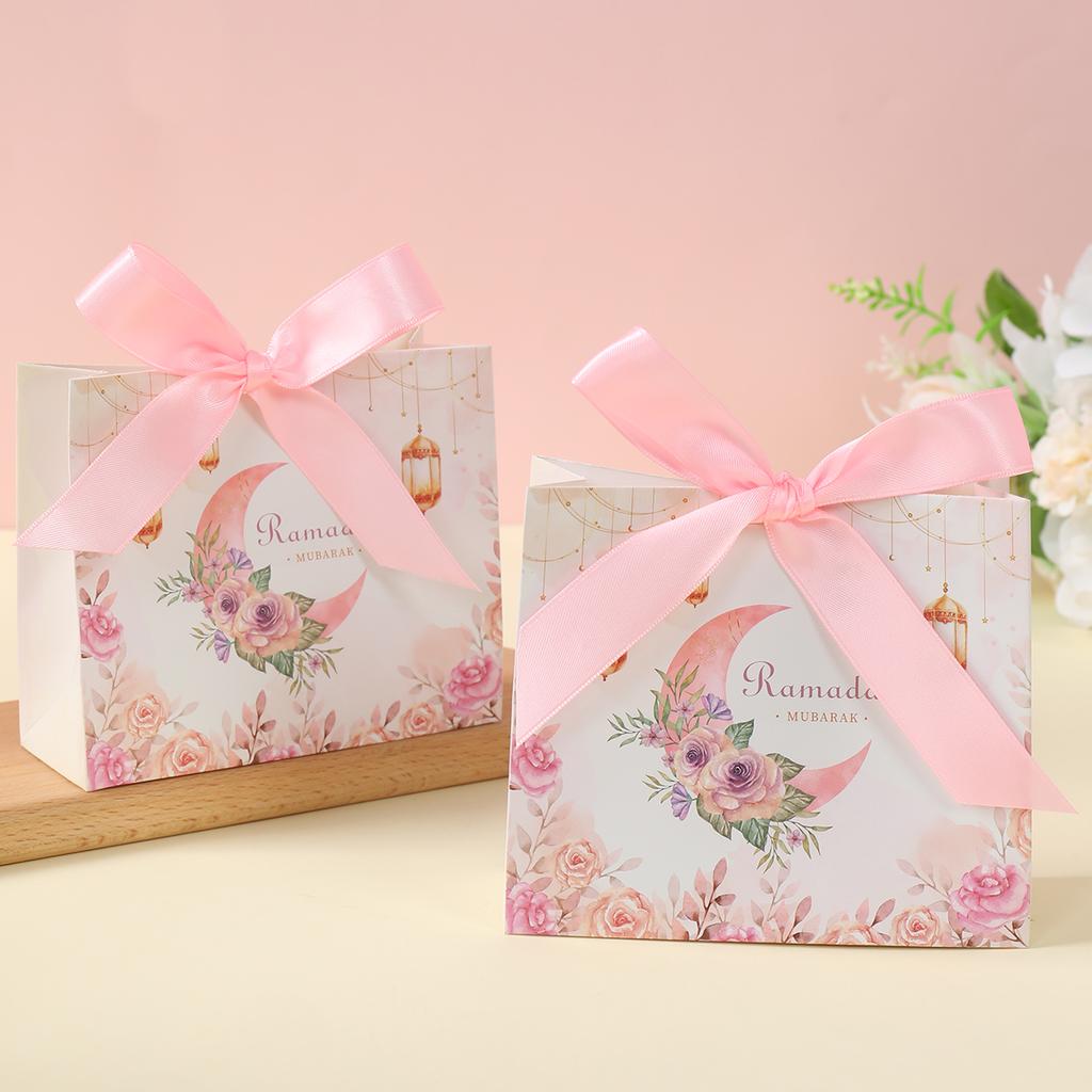 Ramadan Kareem Gift Packing Boxes 2025 Eid Mubarak Ramadan Decoration for Home Eid Al Adha Islamic Muslim Party Decor Candy Box