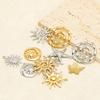 5Pcs Stainless Steel Multistyle Sun Charms Flower Pendants for DIY Retro Jewelry Making Handmade Necklace Earrings Findings Bulk