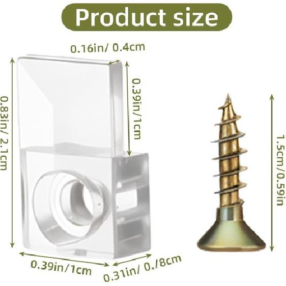 50 Sets Mirror Clips for Wall Mounting, Mirror Holder Clips with Screws, Mirr