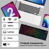 EPOMAKER X AULA F65 PRO Wireless Mechanical Gaming Creamy Gasket PBT Technical Standards Compliance Certified Ice Crystal Keyboard, 65% Layout,