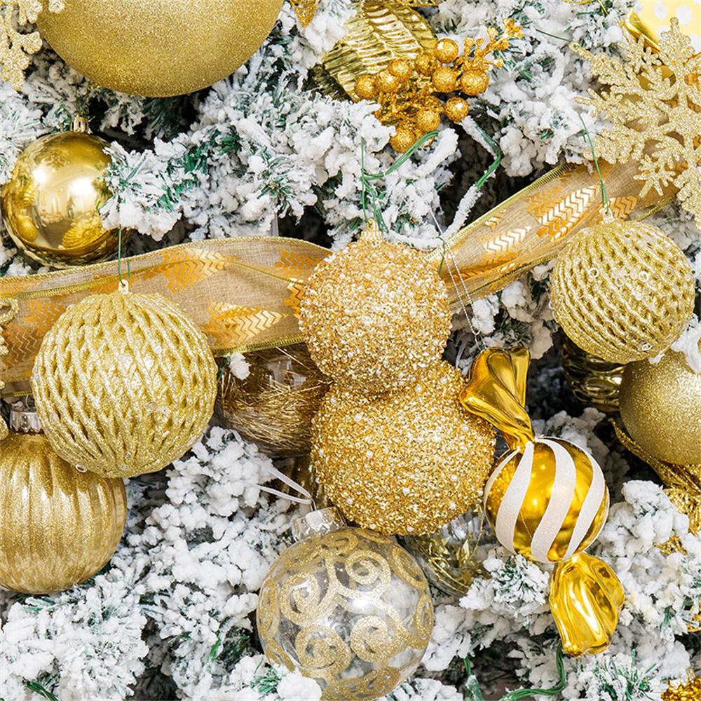 12Pcs/Set 8cm Christmas Ball Foam + Plastic Xmas Tree Decoration Holiday Hanging Ornament