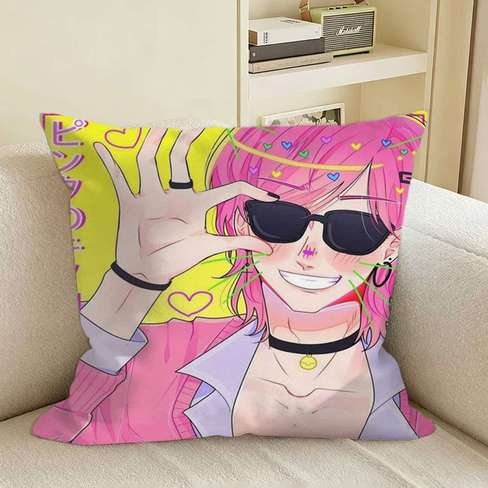 Yuri Ayato BL Anime YBC Square Sofa Pillow Cover Solid Color Living Room Home Decor Cushion Case