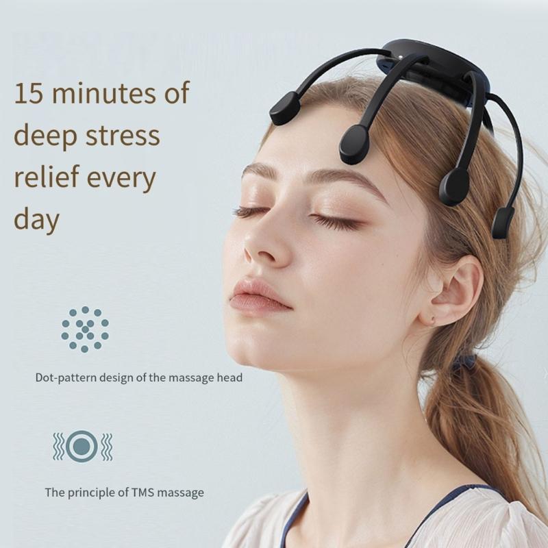 360 Degree Electric Scalp Massagers Head Therapy Machine Low Noise Motor And Individualized Mode For Tension Reduction