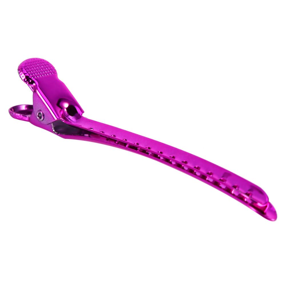 12PCS/Set Salon Hair Grip Barber Sectioning Clamp Hairpin Styling Tools Accessories( Red)