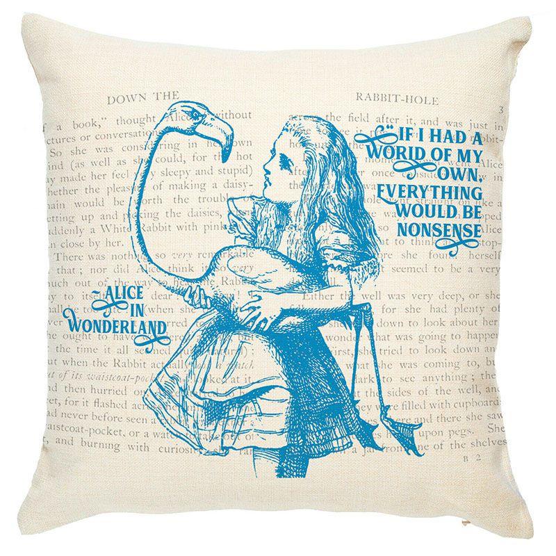 Elegant Alice In Wonderland Cushion Mad Hatter Pillow Perfect For Christmas Gift And Home Decoration