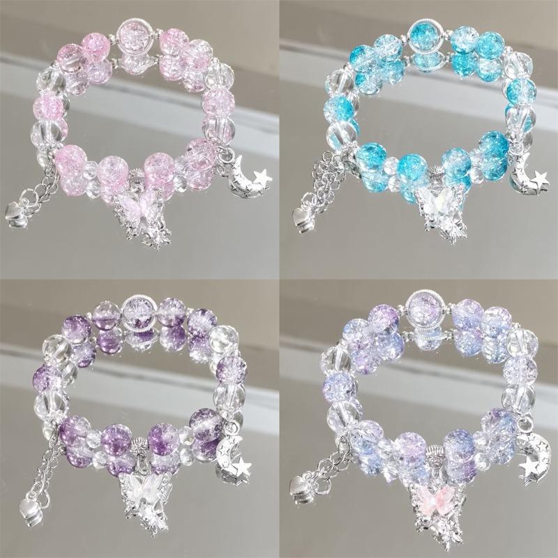Super Divine Crystal Butterfly Bracelet - Women's Unique Design Colorful Beaded Bracelet