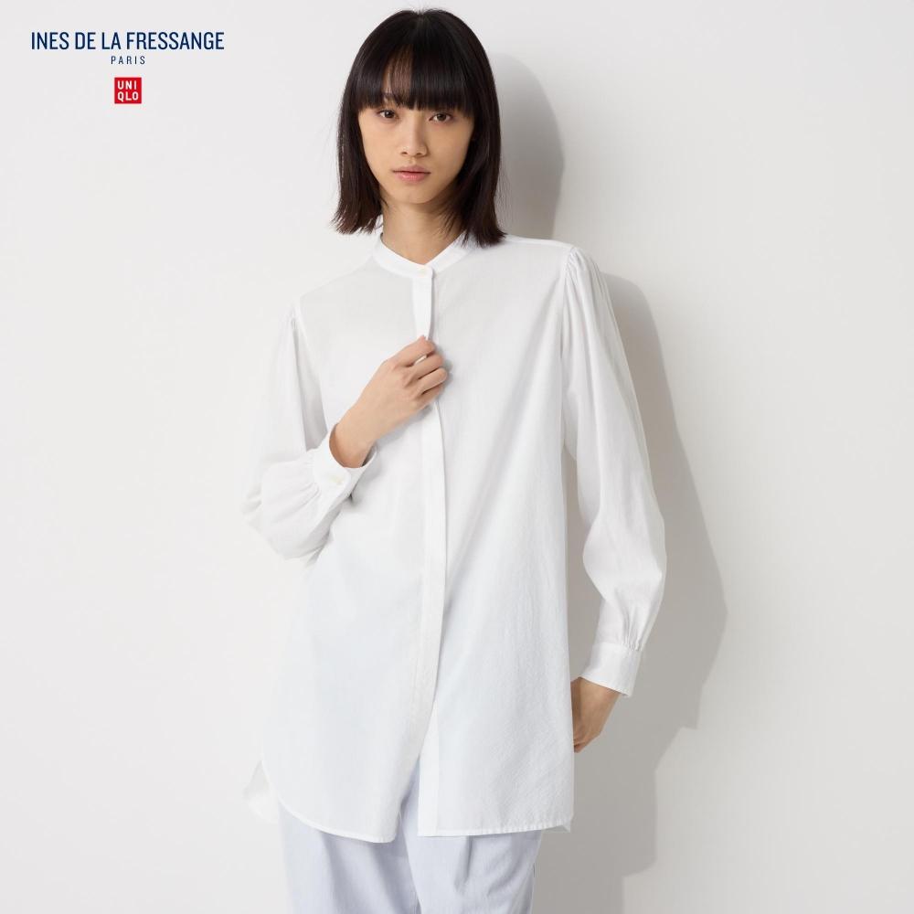 

Длинная рубашка из хлопчатобумажного хлопка UNIQLO с длинными рукавами