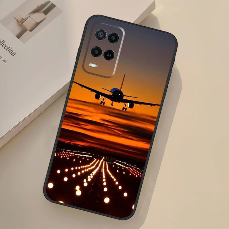Airplane Plane Aircraft Case For Oppo A5 Pro A15 A17 A57 A77 A18 A38 A58 A78 A98 A96 A76 A16 A94 A74 A54 A40 A60 A80