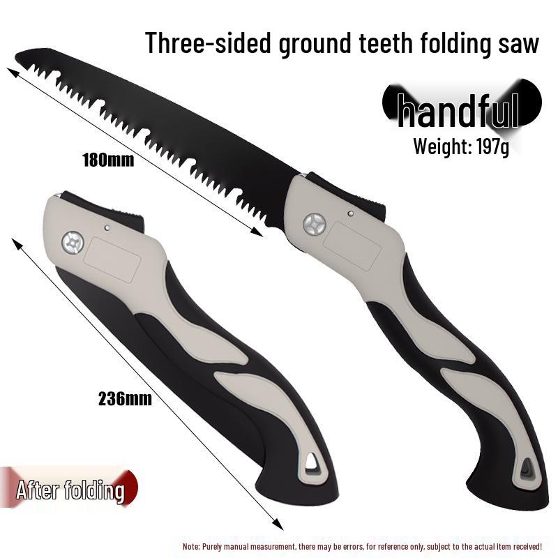 Folding Hand Saw for Outdoor and Indoor Use: Garden, Tree Branch Trimming, Woodworking, and Water Pipe Cutting