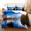 Cityscapes King Queen Duvet Cover Tall Buildings Landscape Bedding Set Busy Traffic View Quilt Cover Polyester Comforter Cover