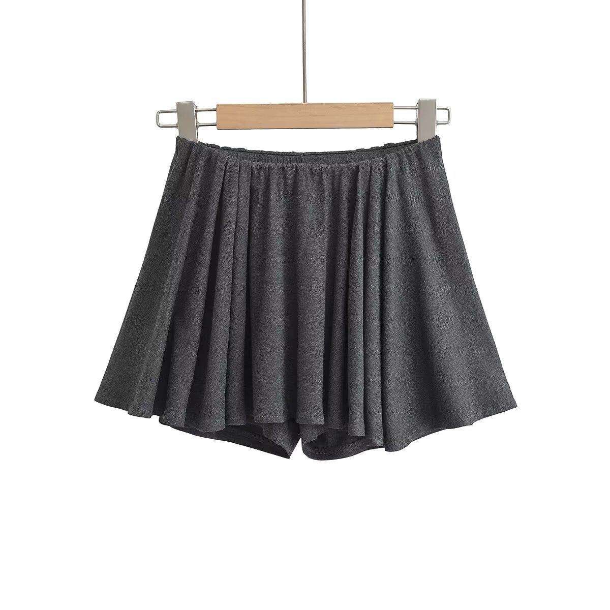 

2025 Spring Women s Fashion: Elegant A-Line Slim Skirt Medium серый