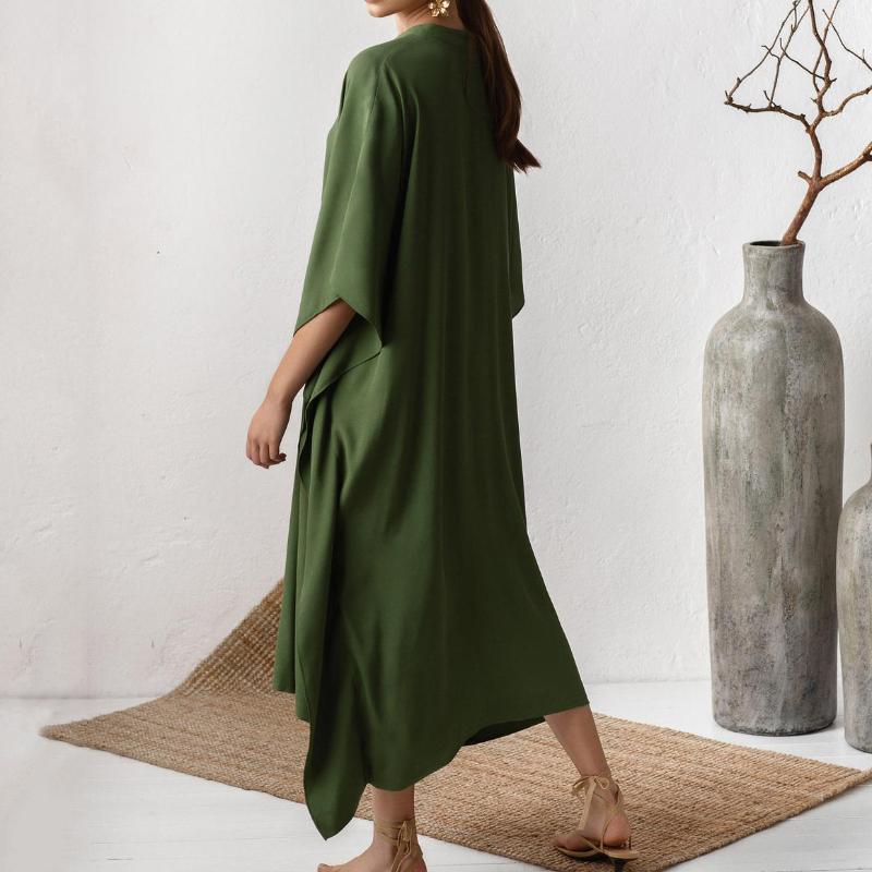 Damen Strandkleider Unifarbene Überwürfe für Bademode Kaftane Sommer Maxi Robe Urlaub Badeanzüge