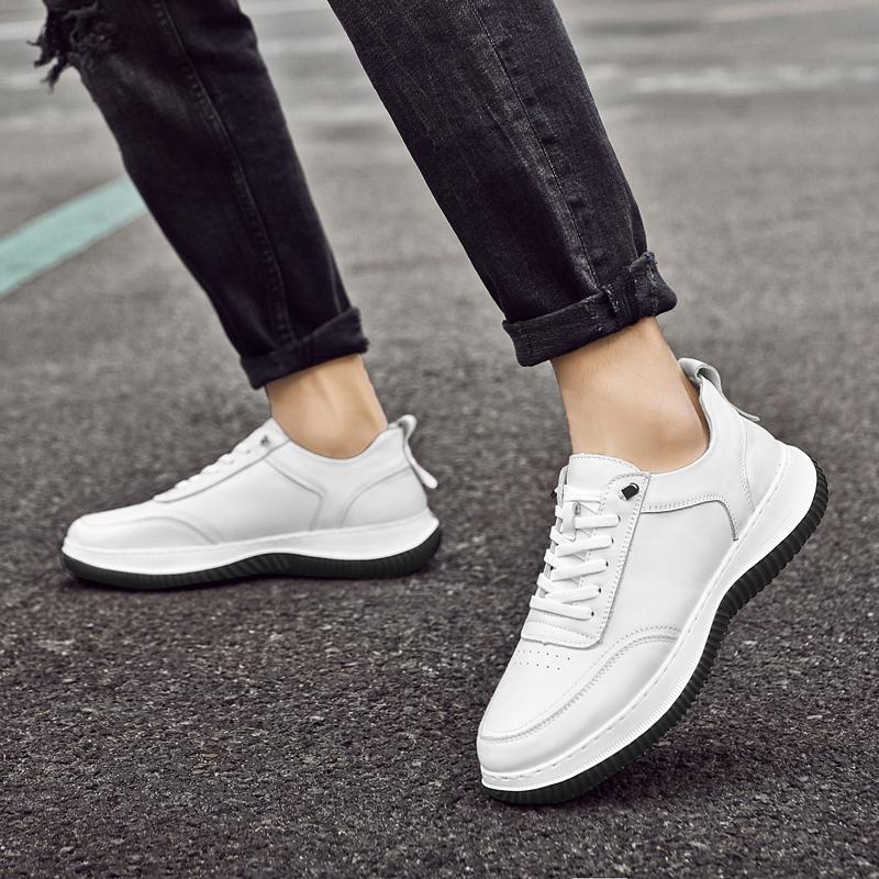 Mode Echtes Leder Neue Herren Casual Business Vielseitige Herren Leder Freizeit Sport Outdoor Walking Schuhe Rutschfest Fahrschuhe