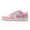 Jordan Air Jordan 1 Support Low top Vintage Basketball Shoes Unisex White Element Pink DC0774-607