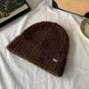 Winter sweet pet! Super white milk blue knitted wool hat couple style big head for face small warm cold hat