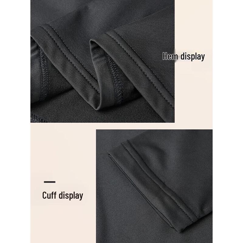 Men's Brushed Warm Mock Neck Long Sleeve T-Shirt