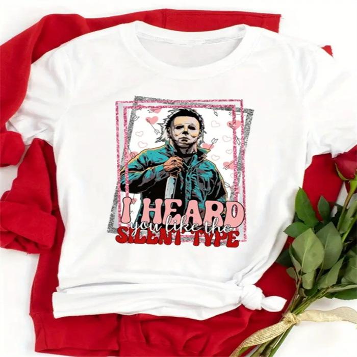 Summer Round Neck Printed Top Fashionable Casual Cute Short Sleeved Women's Pure Cotton T-shirts