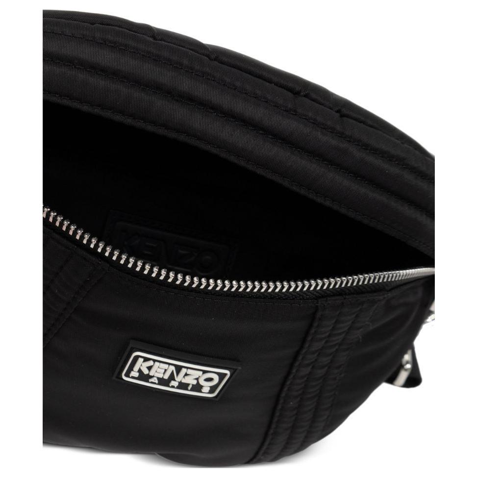 Kenzo Micro Logo Zipper Nylon Waist Bag Women waist bag Black FE62SA707F01