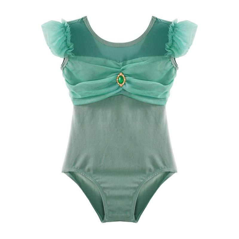 Ruffle Sleeve Ballet Leotard Girls Kids Gymnastics Bodysuit Ballerina Fairy Party Dancing Training Performance Dancewear
