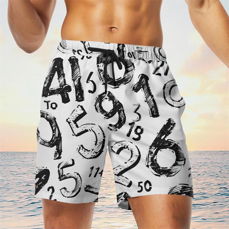 Funny Mathematics Class Graphic Beach Shorts For Men Fashion Summer Vacation 3D Printed Kids Swim Trunks Casual Loose Short Pant
