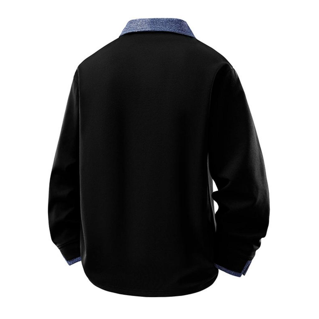 Men's Casual Color-blocking And Patchwork Style Two-piece Hoodie, Men's Loose Lapel Shirt Hoodie