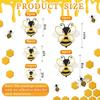 30 Pcs 3D Bee Decoration 5 Sizes Honey Bumble Wall Sticker Decor for Classroom Large Glitter Bee Themed Decals Confetti Cute Adhesive Birthday Baby